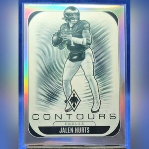 Jalen Hurts Contours Football Card - 2025 Panini Phoenix